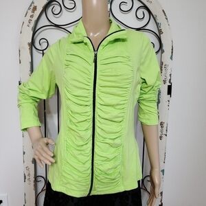 Nygard gathered zip up jacket medium